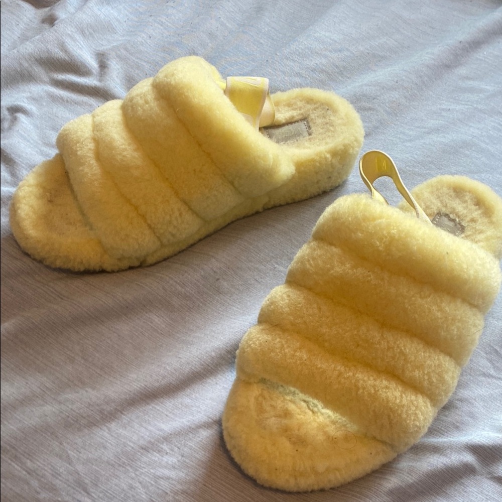 UGG Yellow Platform Slippers